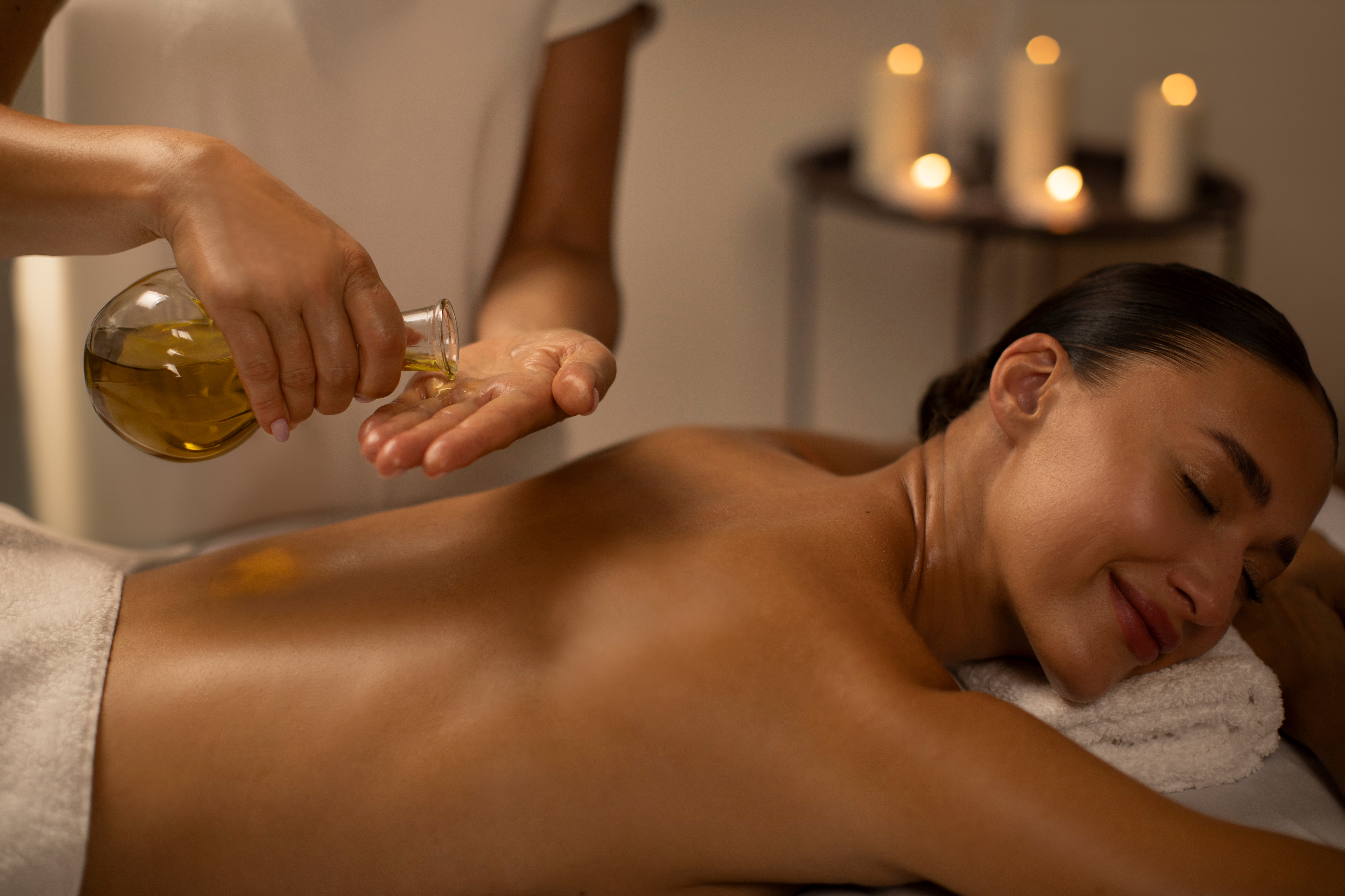 Massage relaxant aux huiles